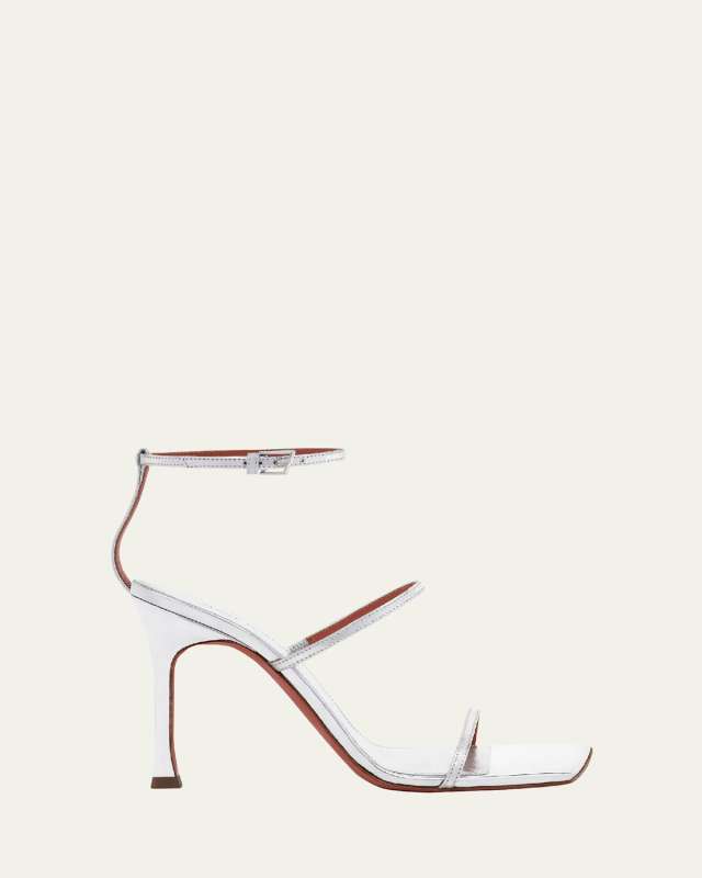 Maya Metallic Strappy Stiletto Sandals